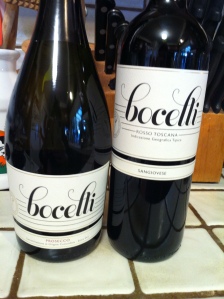Bocelli Family Wines Prosecco and Sangiovese